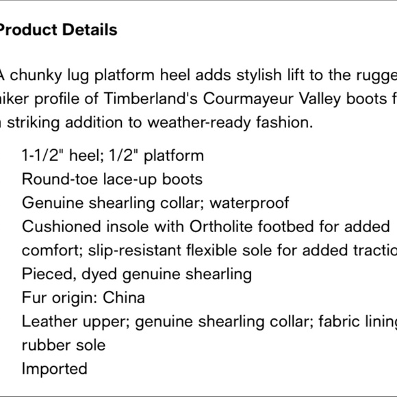 Timberland Courmayeur Valley Real Shearling boots - Picture 9 of 10